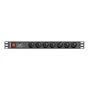 Lanberg PDU-07E-0200-IEC-BK 1U con 7 tomas de salida y 2500W